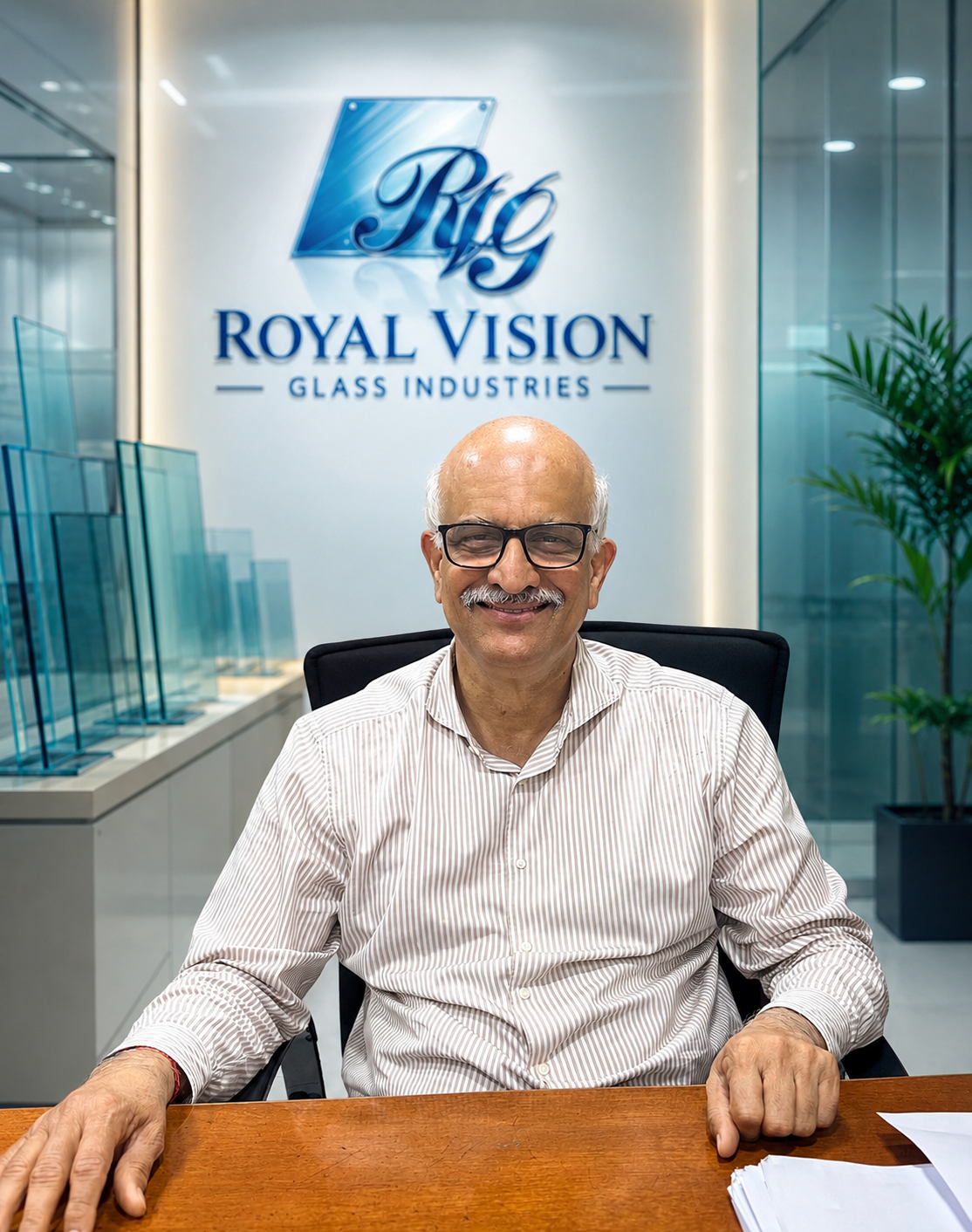 Divakar Shetty, founder of Royal Vision Glass Industries