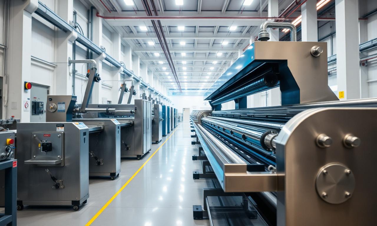 Glass lamination machine at Royal Vision facility